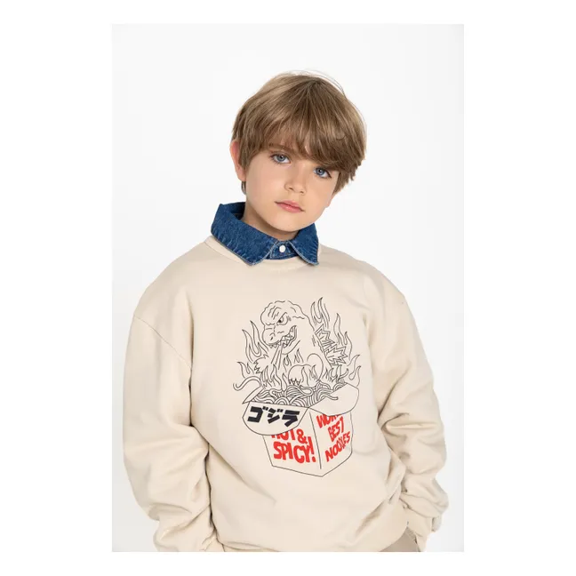 Ryde Godzilla Organic Cotton Sweatshirt | Off white