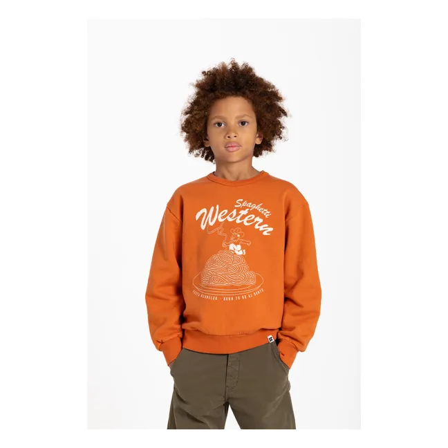 Ryde Spaghetti Organic Cotton Sweatshirt | Rust