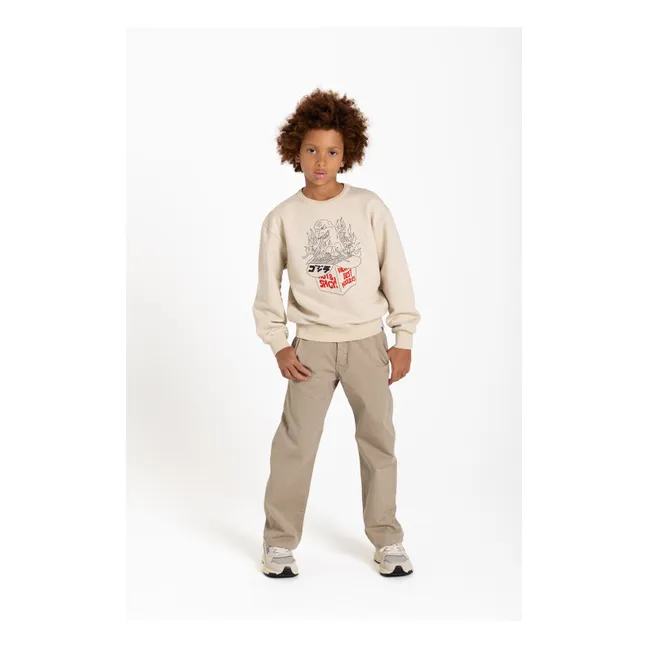Sweat Ryde Godzilla Coton Bio | Blanc cassé