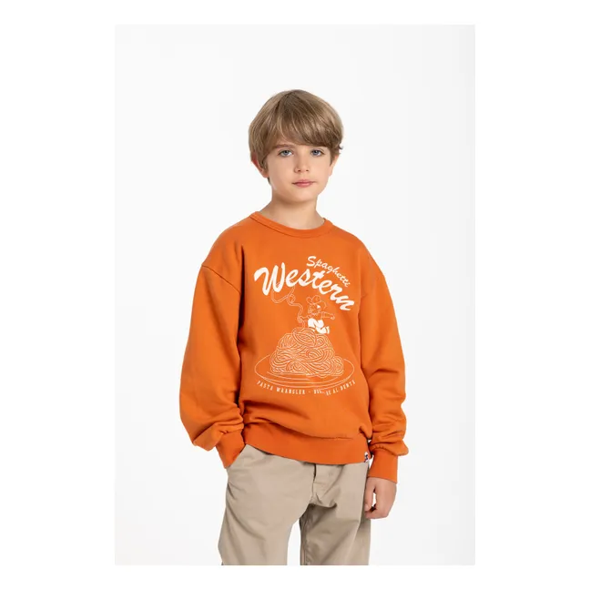 Ryde Spaghetti Organic Cotton Sweatshirt | Rust