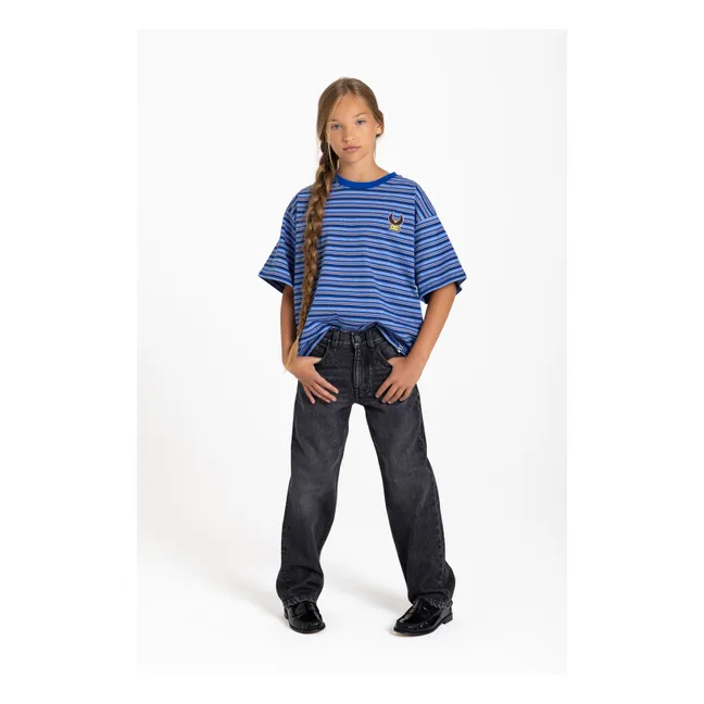T-shirt Oversize Filo Rayé | Bleu électrique