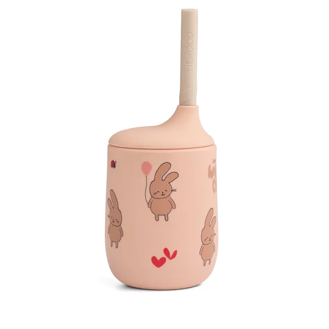 Ellis Silicone Cup with Straw | Wild child/Rosey