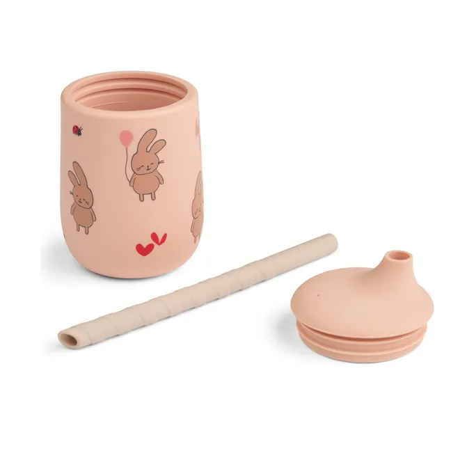 Ellis Silicone Cup with Straw | Wild child/Rosey