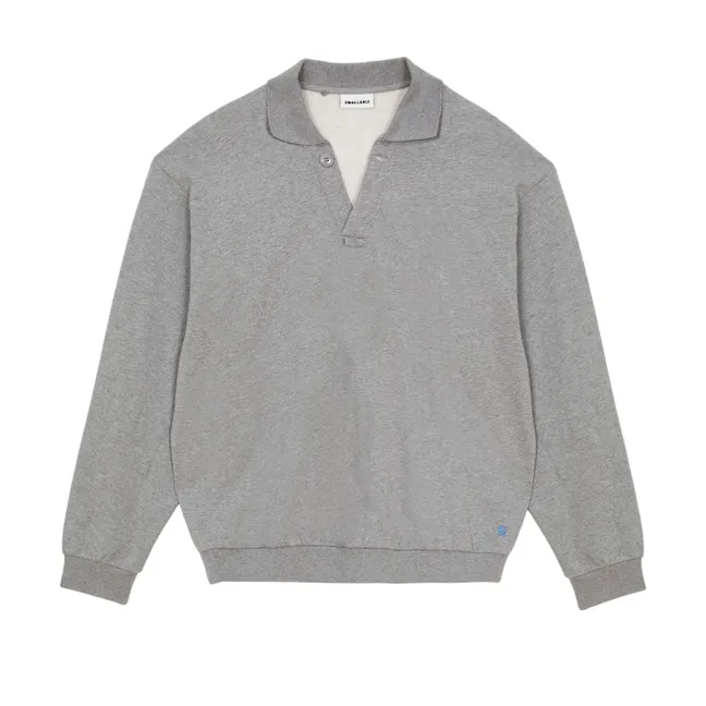 Sweat Col Polo Bob | Gris chiné