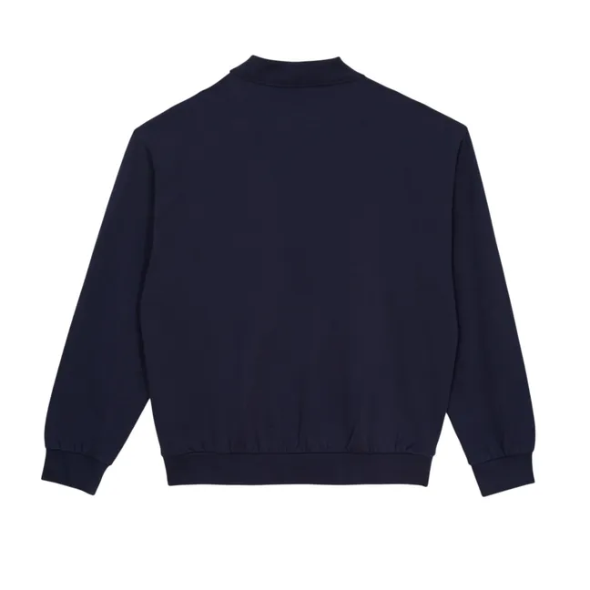 Bob Polo Neck Sweat Organic Cotton | Blue black