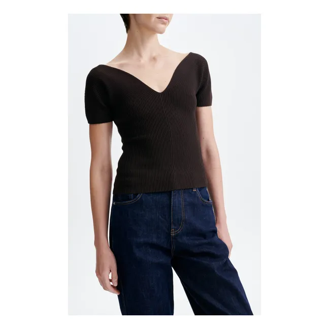Top Helia | Marron foncé