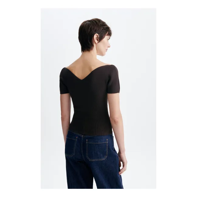 Top Helia | Marron foncé
