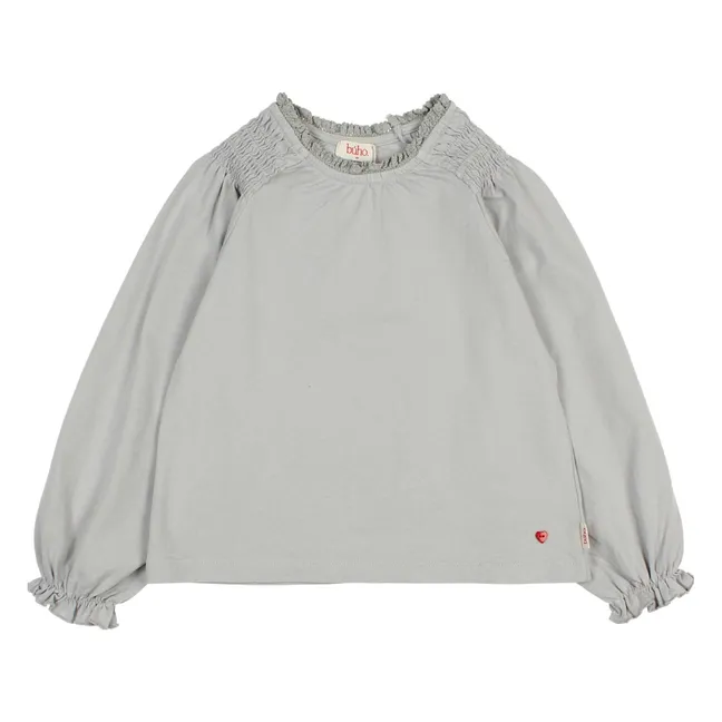 T-shirt Smocké Girly Coton Bio | Nuage