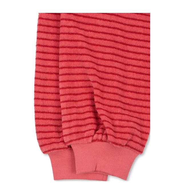 Jogger Itty Rayé Coton Bio | Rose