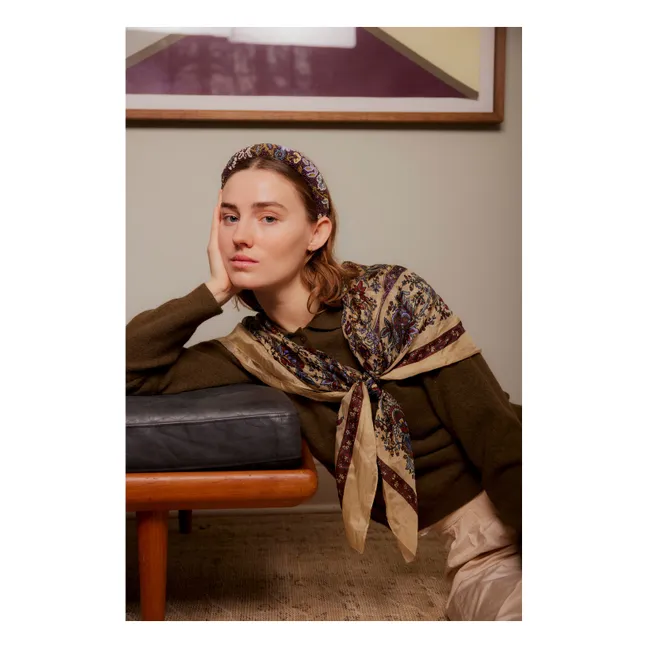 Serre-tête Perles Fiora Midi | Marron