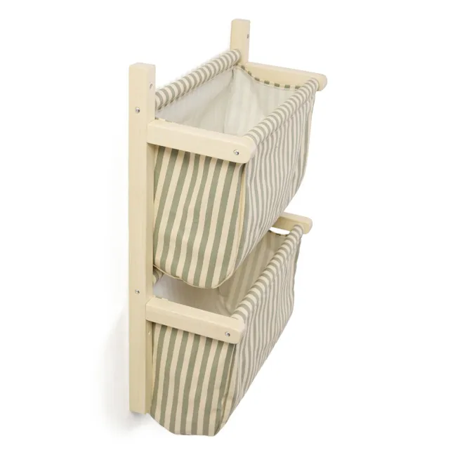 Wall-mounted fabric storage | Green