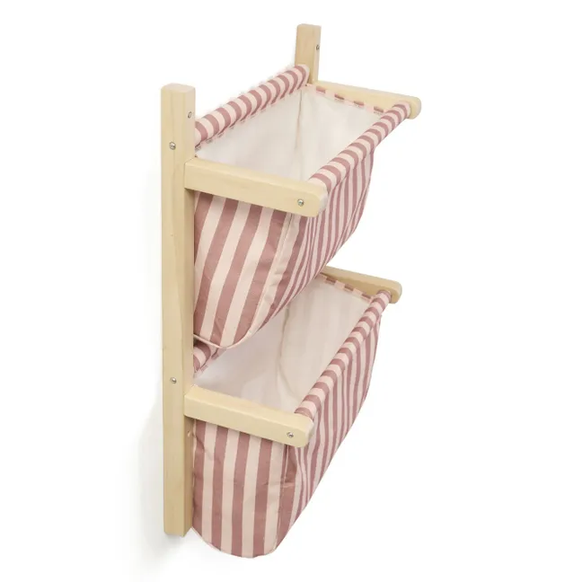 Wall-mounted fabric storage | Pink