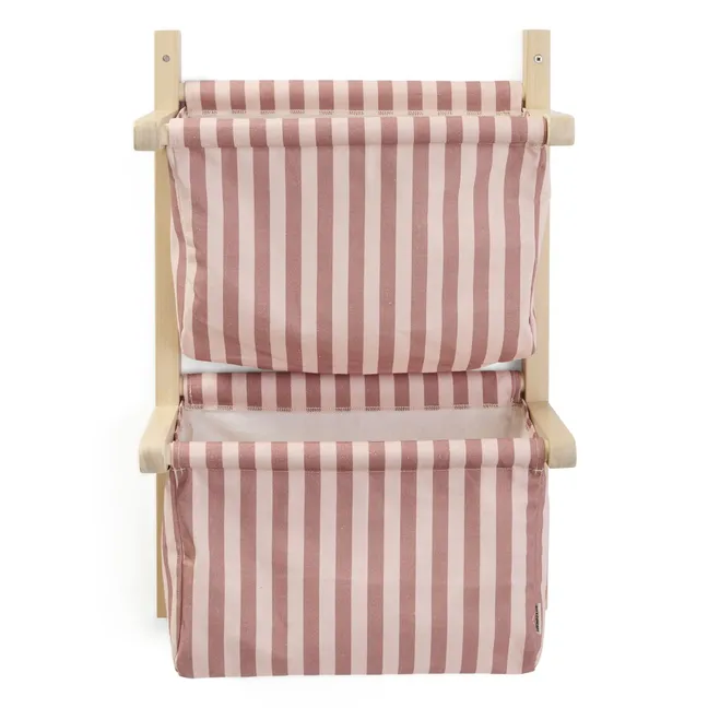Wall-mounted fabric storage | Pink