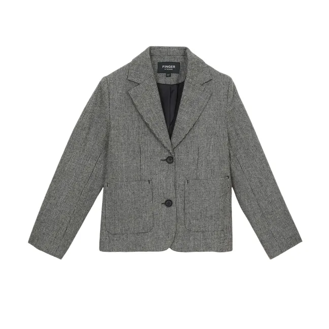 Welly Houndstooth Jacket | Black