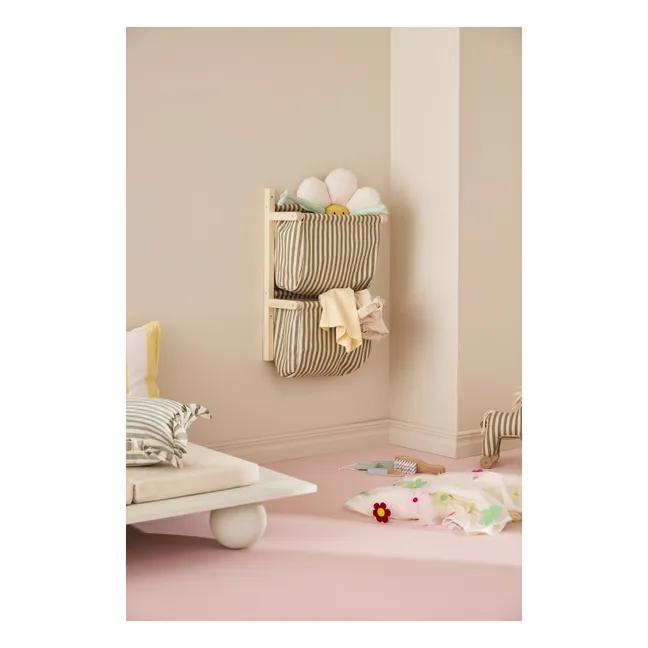 Wall-mounted fabric storage | Green