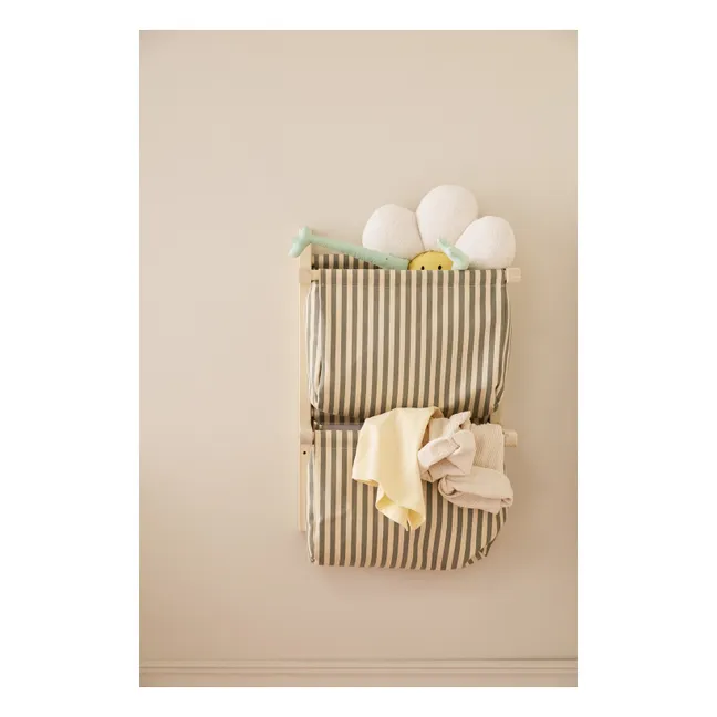 Wall-mounted fabric storage | Green