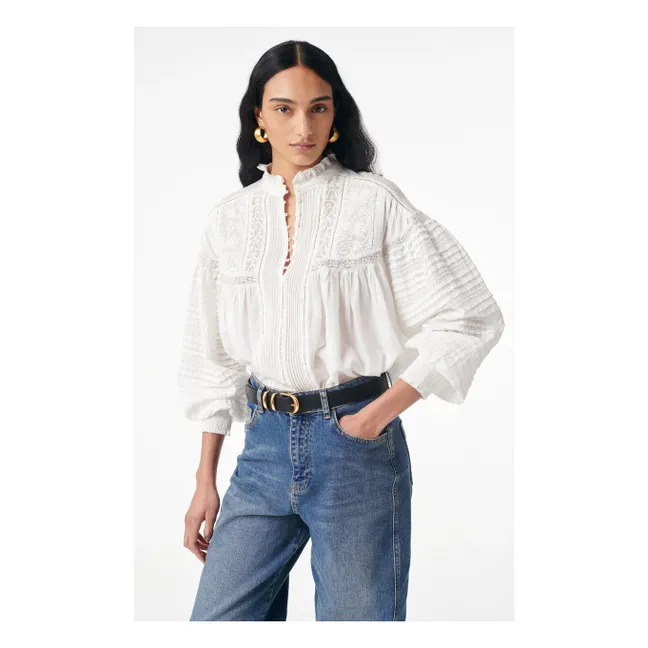 Blouse Dahlia | Blanc