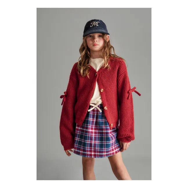 Lorena Checkered Skirt | Red