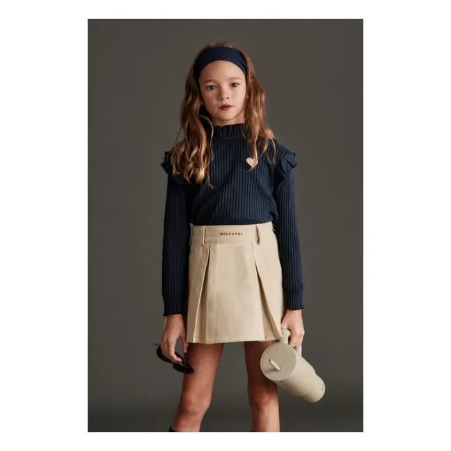 Jupe Plissée Nina Fibres Recyclées | Beige
