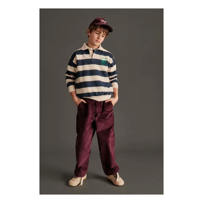 Piero Organic Cotton Polo Neck Sweater | Blue