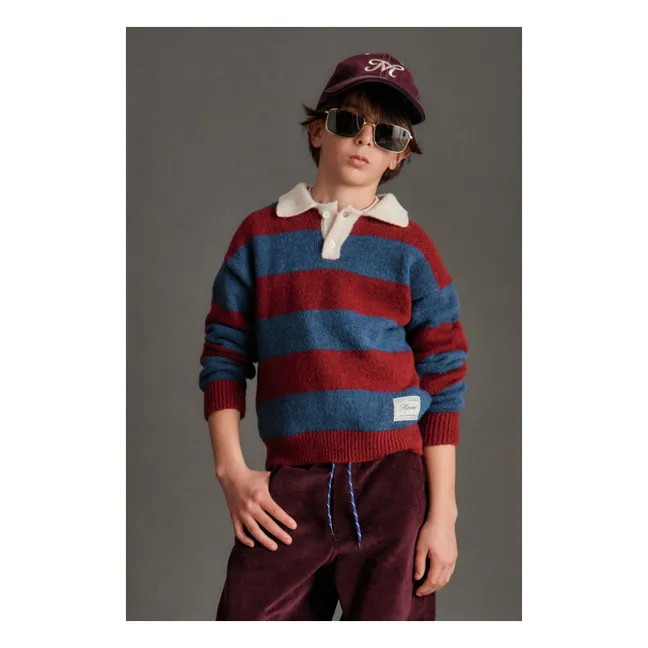 Andrea Polo-Neck Sweater | Burgundy