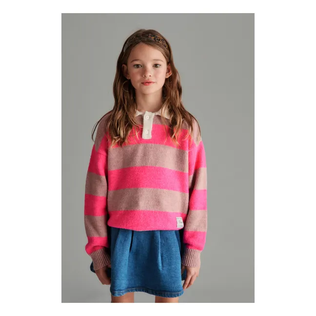 Andrea Polo-Neck Sweater | Pink