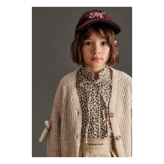 Blouse Chloé Leopard Velours | Beige