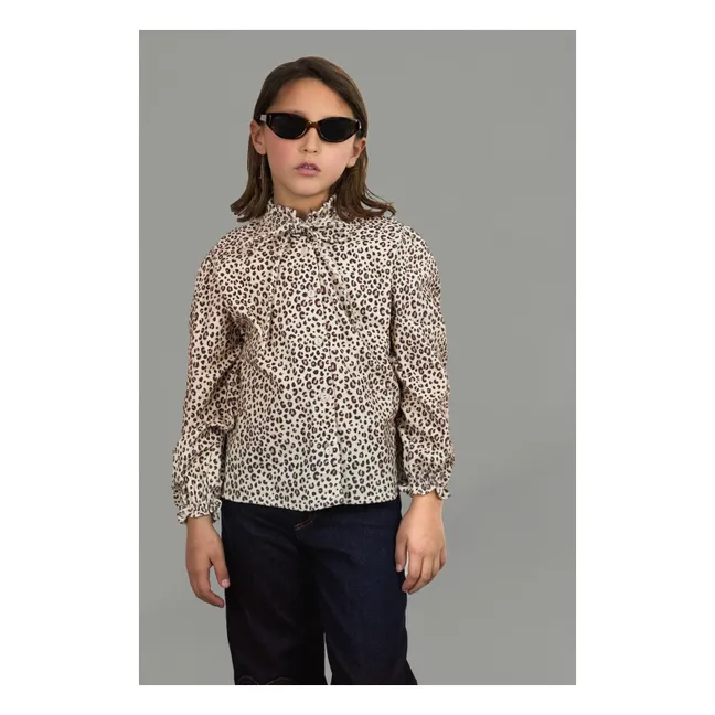 Blouse Chloé Leopard Velours | Beige