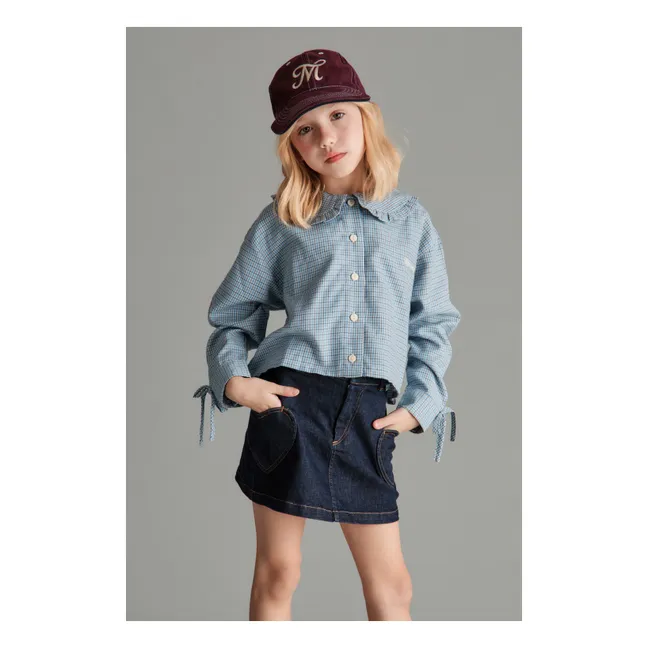 Florence Peter Pan Collar Shirt | Blue
