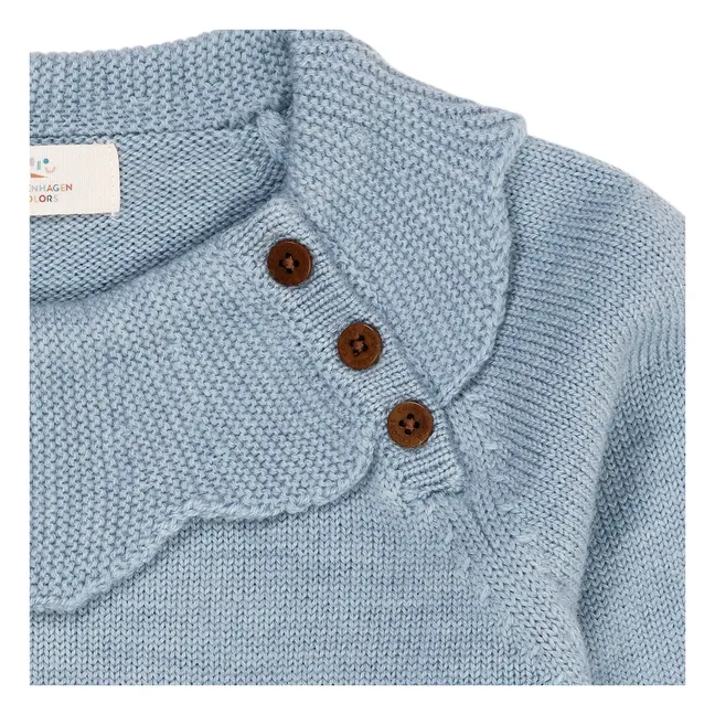 Pullover aus gedrehtem Strick | Graublau