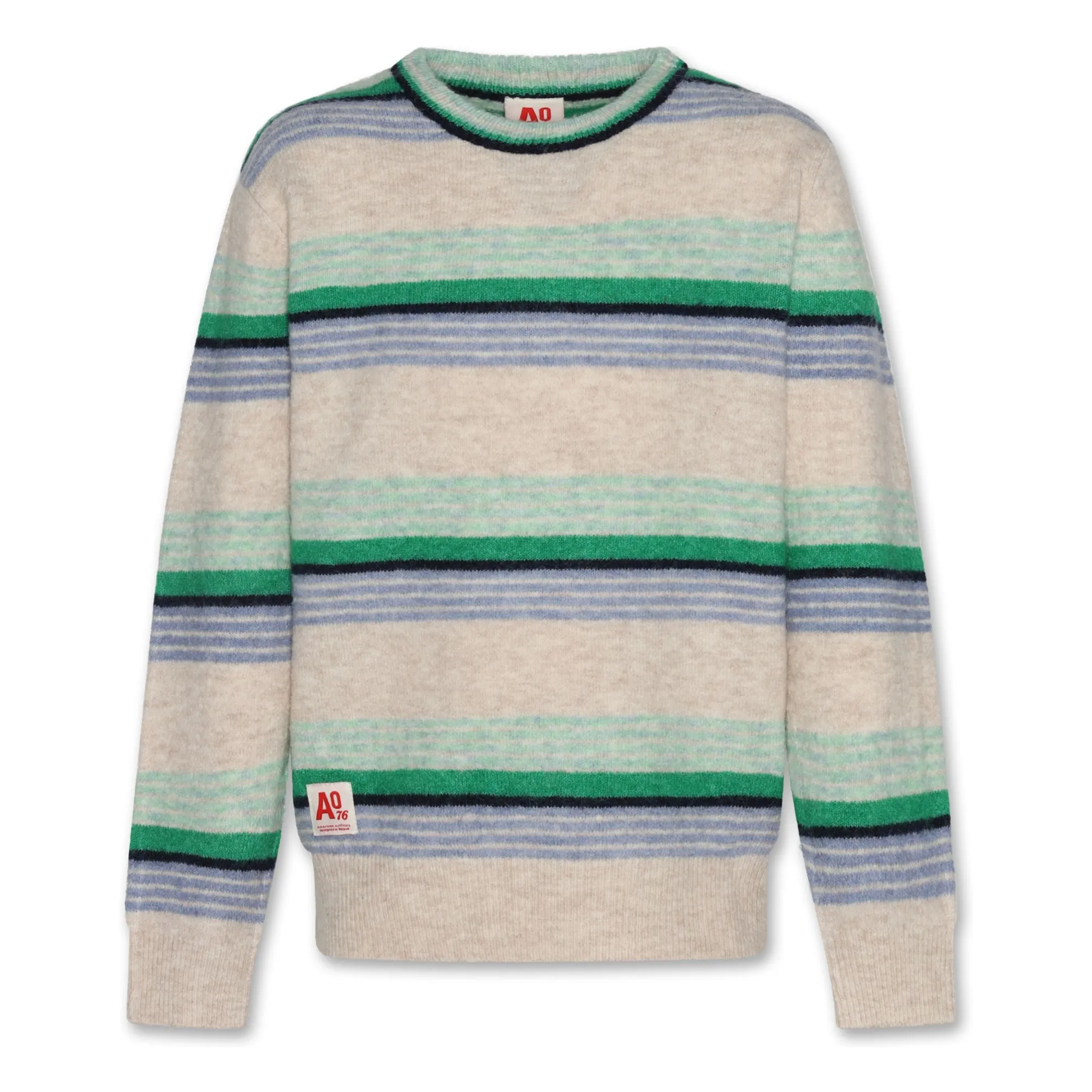 Ao76 Green Jason Sunset Stripes Sweater