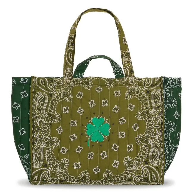 Maxi Cabas Trèfle Coton | Vert