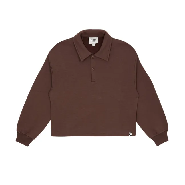 Sweat Col Polo Brooklyn | Marron