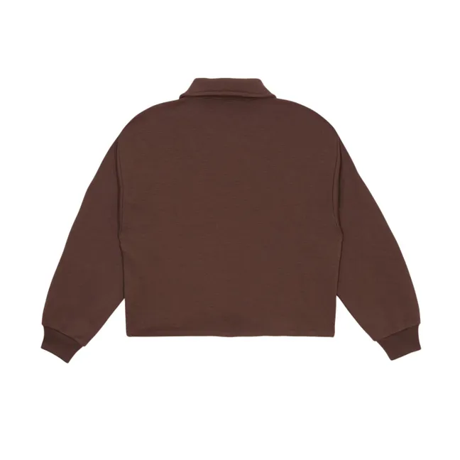 Sweat Col Polo Brooklyn | Marron