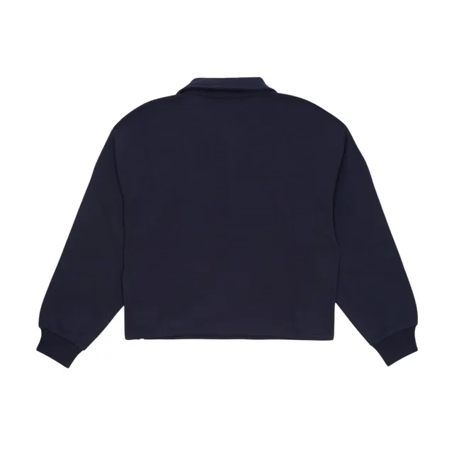 Sweat Col Polo Brooklyn | Bleu noir