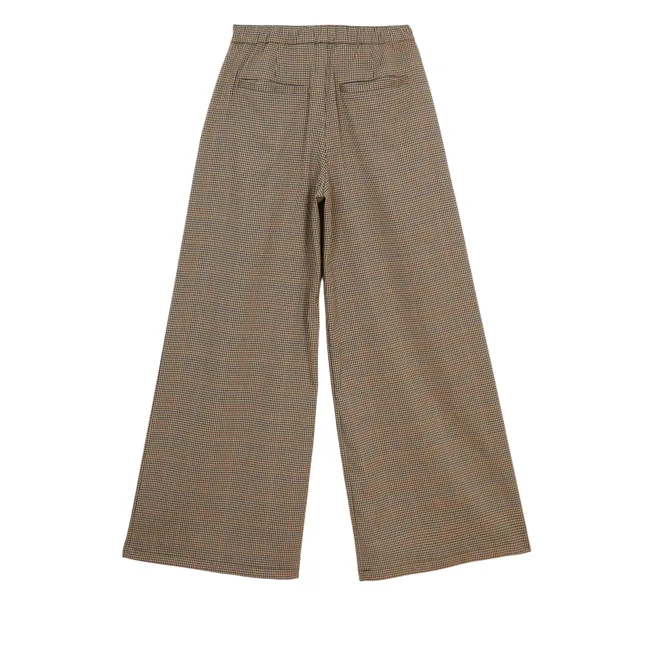 Pantalon Lucesia Pied-de-Poule | Beige
