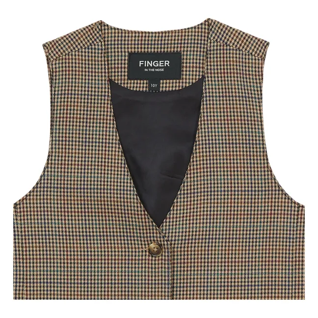 Gilet Marta Pied-de-Poule | Beige