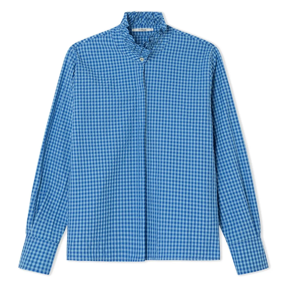 Blouse Vichy Pepsi | Bleu- Image produit n°0