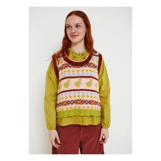 Pull Duck Laine | Marron