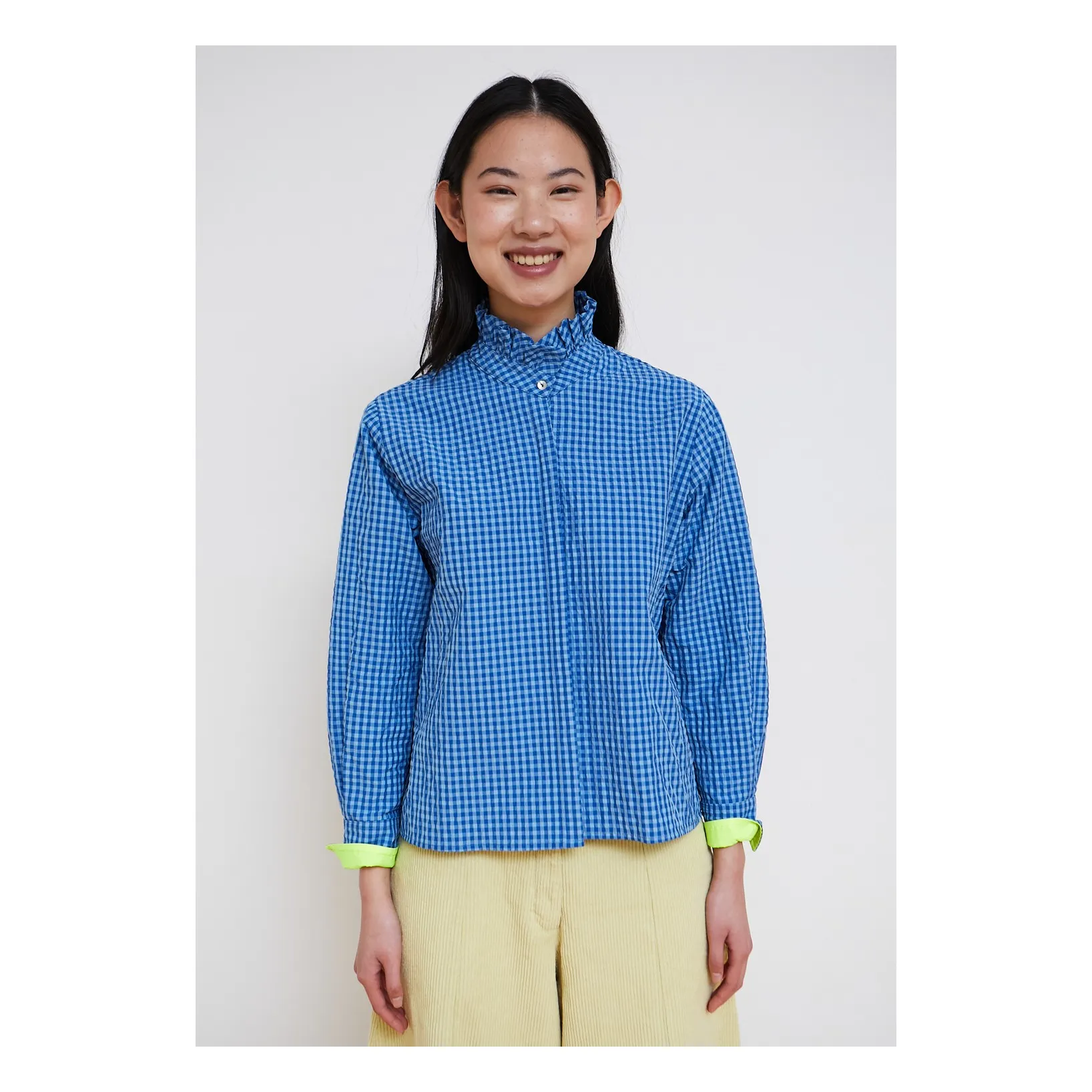 Blouse Vichy Pepsi | Bleu- Image produit n°1