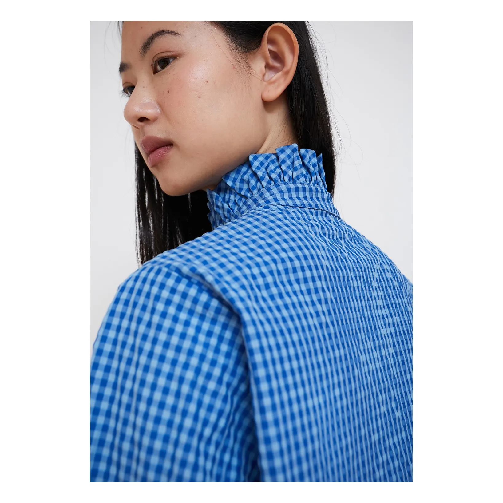 Blouse Vichy Pepsi | Bleu- Image produit n°3