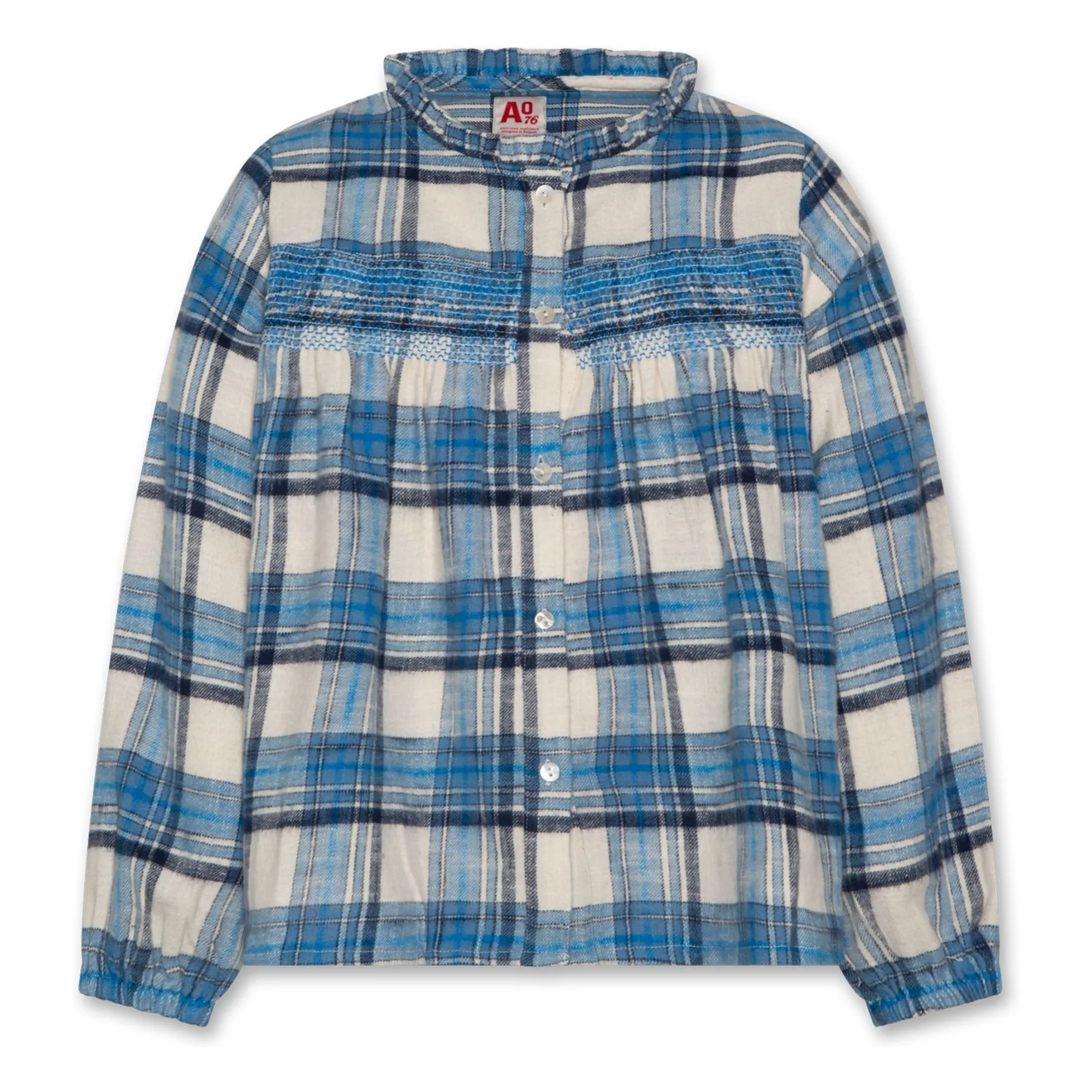 Ao76 Blue Karla Mina Blouse
