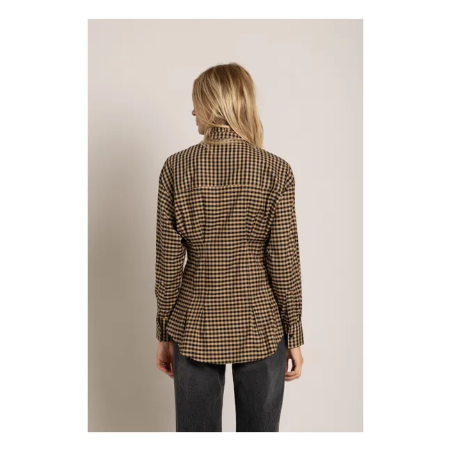 Chemise Agnes Carreaux | Marron