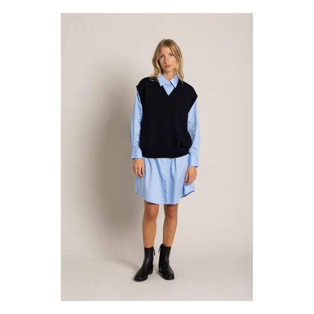 Robe Chemise Risa Rayée | Bleu ciel