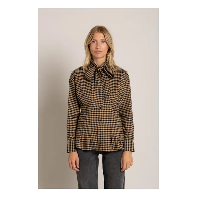 Chemise Agnes Carreaux | Marron