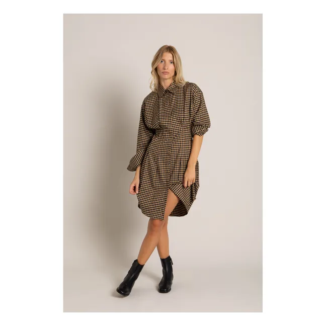 Robe Chemise Risa Carreaux | Marron