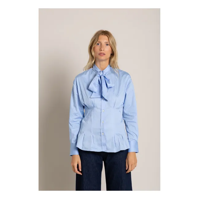 Chemise Agnes Rayée | Bleu ciel
