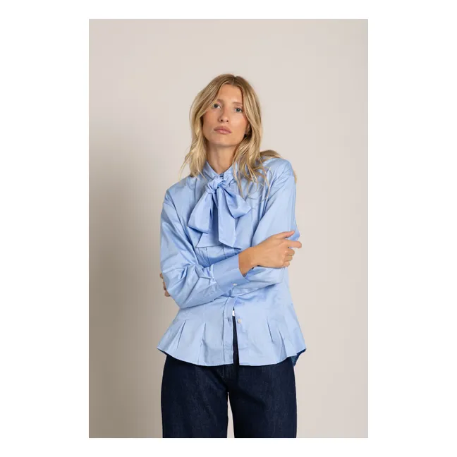 Chemise Agnes Rayée | Bleu ciel