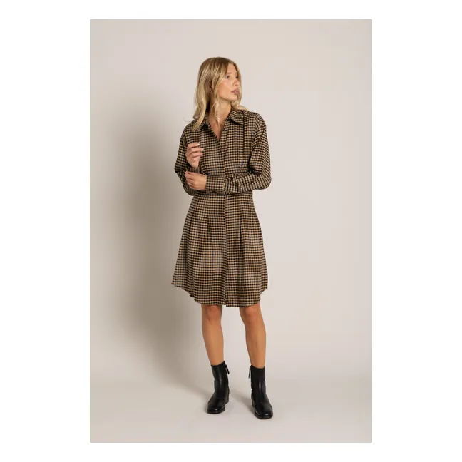 Robe Chemise Risa Carreaux | Marron