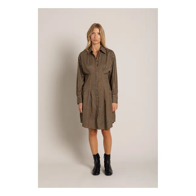 Robe Chemise Risa Carreaux | Marron
